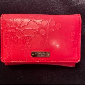Kate Spade small Pink Tri Fold Wallet!  Floral design!